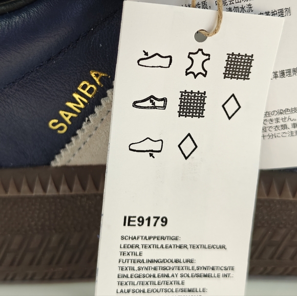 Adidas Samba XLG Dark Blue Gum Casual Leather Suede Sneakers size Women's 10.5 - Picture 9 of 11